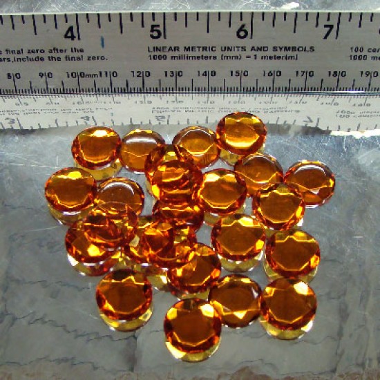 Amber Crystal Sign Jewels 15mm